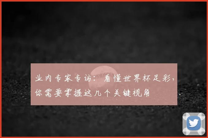 业内专家专访:看懂世界杯足彩,你需要掌握这几个关键视角